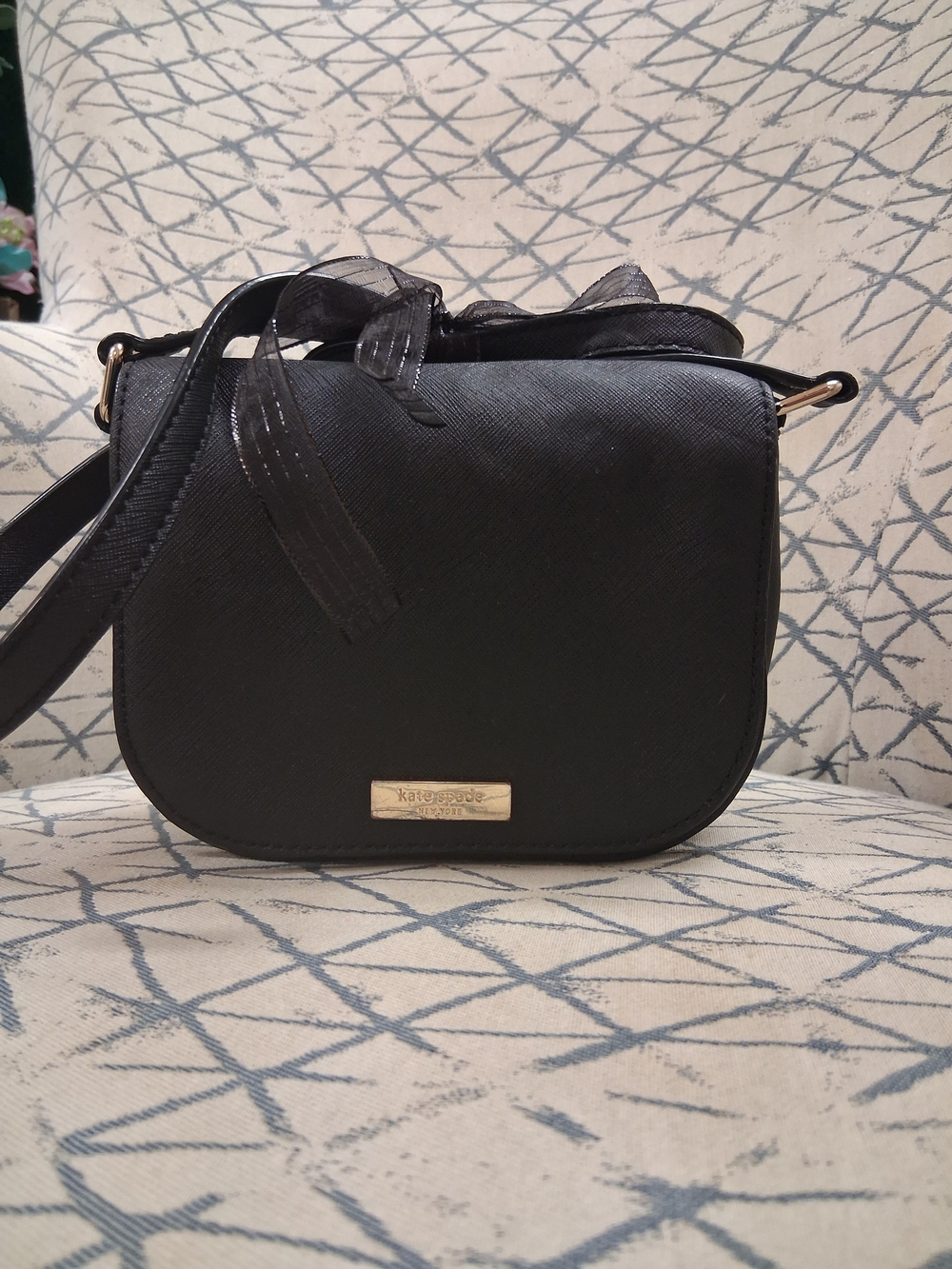 kate spade New York Black Saffiano Crossbody Bag
